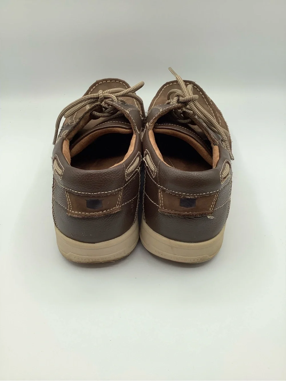 Florsheim Two-Tone Brown and Tan Leather Boat Shoes